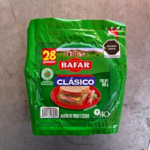 Jamón de pavo clásico Bafar 400 gr