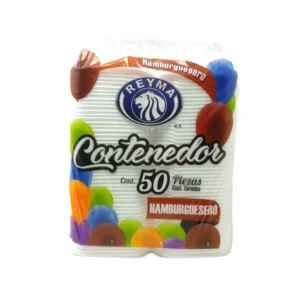 Contenedor hamburguesero 50pz